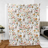 Joycorners Sheep Floral Pattern Blanket