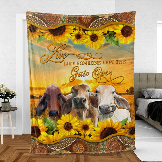 Joycorners Brahman - Live Like Someone Left The Gate Open Blanket