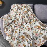 Joycorners Shorthorn Floral Pattern Blanket