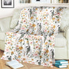 Joycorners White Brahman Floral Pattern Blanket