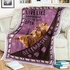 Joycorners Beefmaster Hoof Pattern Purple Background Blanket