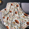 Joycorners Red Angus Floral Pattern Blanket
