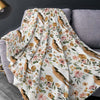 Joycorners Spanish Goat Floral Pattern Blanket