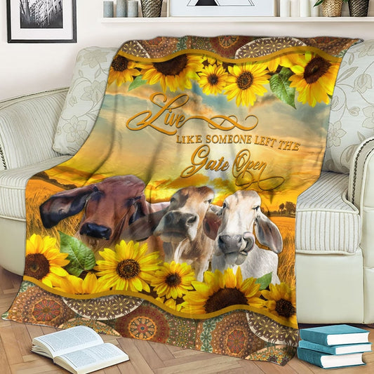 Joycorners Brahman - Live Like Someone Left The Gate Open Blanket