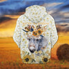 Joycorners Donkey Sunflower Floral Pattern Hoodie