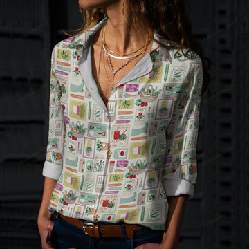 Joycorners Gardening Pattern Casual Shirt