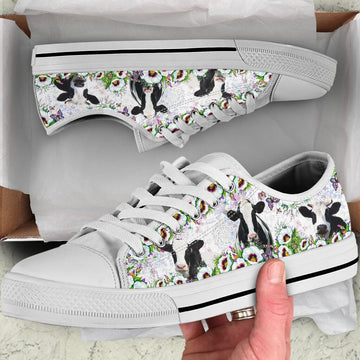 Joycorners Cow Flower Low Top Shoes