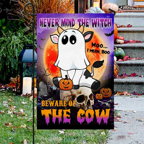 Joycorners Never Mind The Witch Beware Of The Cow Flag