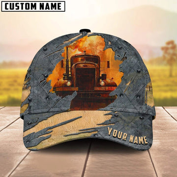 Joycorners Personalized Name Old Truck Trucker Classic Cap 2023