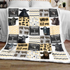 JoyCorners Black Angus Cow-Yellow All Printed 3D Blanket