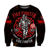Joycorners Personalized Name Firefighter First In Last Out Red All Over Printed 3D Shirts