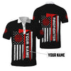 Joycorners Personalized Name Firefighter United States Flag Red-White-Black All Over Printed 3D Shirts