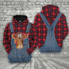 Joycorners Shorthorn Red Plaid Pattern 3D Shirts