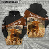 Joycorners Highland Cattle On Farms Custom Name Printed 3D Black Hoodie