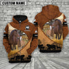 Joycorners Horse Farming Dark Brown Personalized 3D Hoodie