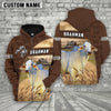 Joycorners Brahman Brown Farm Personalized 3D Hoodie