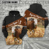 Joycorners Simmental On Farms Custom Name Printed 3D Black Hoodie