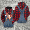 Joycorners Pig Red Plaid Pattern 3D Shirts