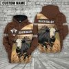 Joycorners Black Baldy Brown Farm Personalized 3D Hoodie