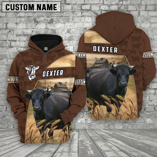 Joycorners Dexter Brown Farm Personalized 3D Hoodie