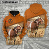 Joycorners Personalized Name Shorthorn Barn Farm 3D Hoodie