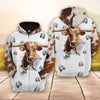 Joycorners Texas Longhorn Cattle 3D Hoodie