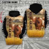 Joycorners Personalized Name Maine-Anjou On The Farm All Over Printed 3D Hoodie