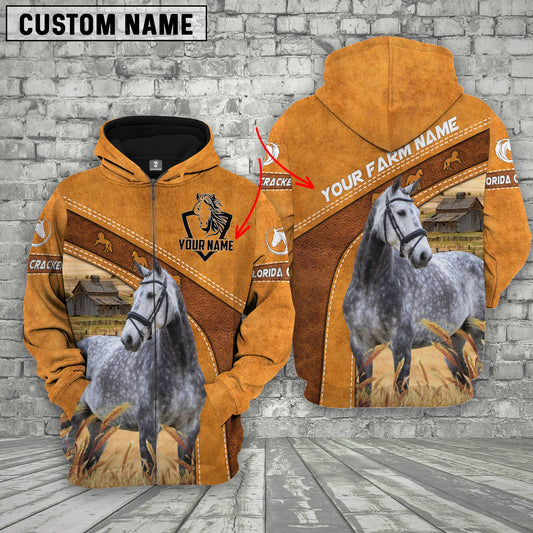 Joycorners Florida Cracker Horse Custom Name Race Hoodie