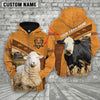 Joycorners Sheep & Black Baldy Custom Name Printed Cattle 3D Hoodie