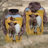 Joycorners Shorthorn Cattle Ragan Hoodie