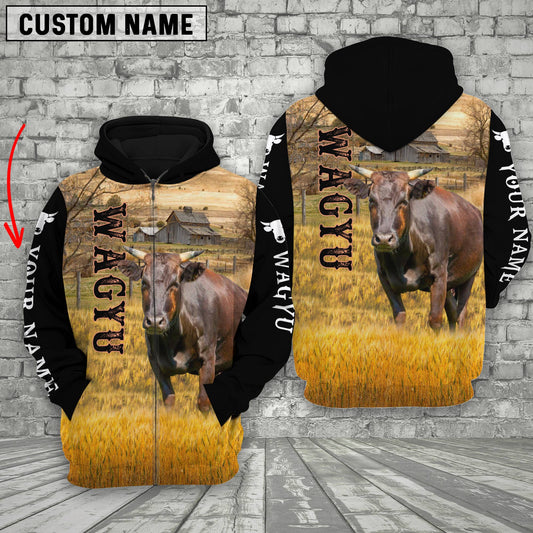 Joycorners Personalized Name Wagyu On The Farm 3D Hoodie