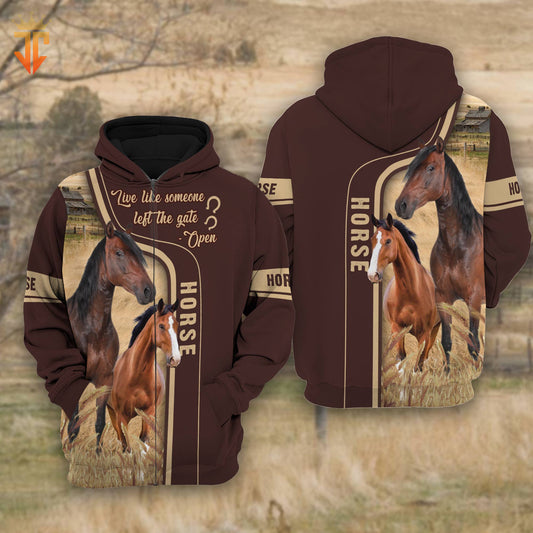 Joycorners Horse Live Like Someone left the gate open Shirts