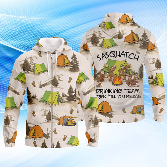 Joycorners Sasquatch Drinking Team Drink 'Till You Believe All Over Printed 3D Shirts